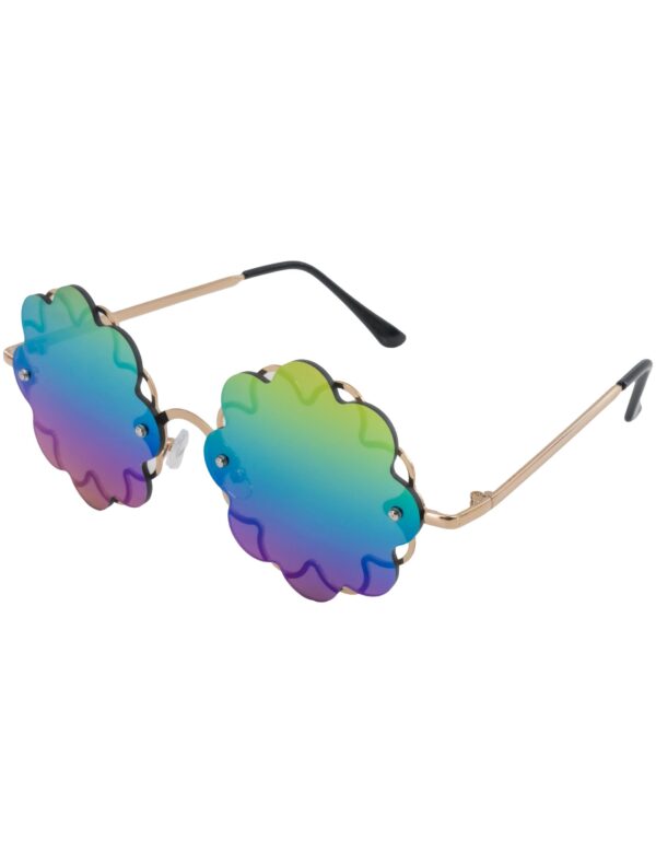 Kostümzubehör Brille Blume rainbow