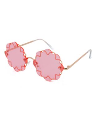 Kostümzubehör Brille Blume rot