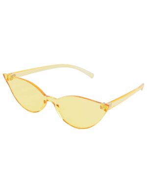 Kostümzubehör Brille Cat Eye transparent gelb
