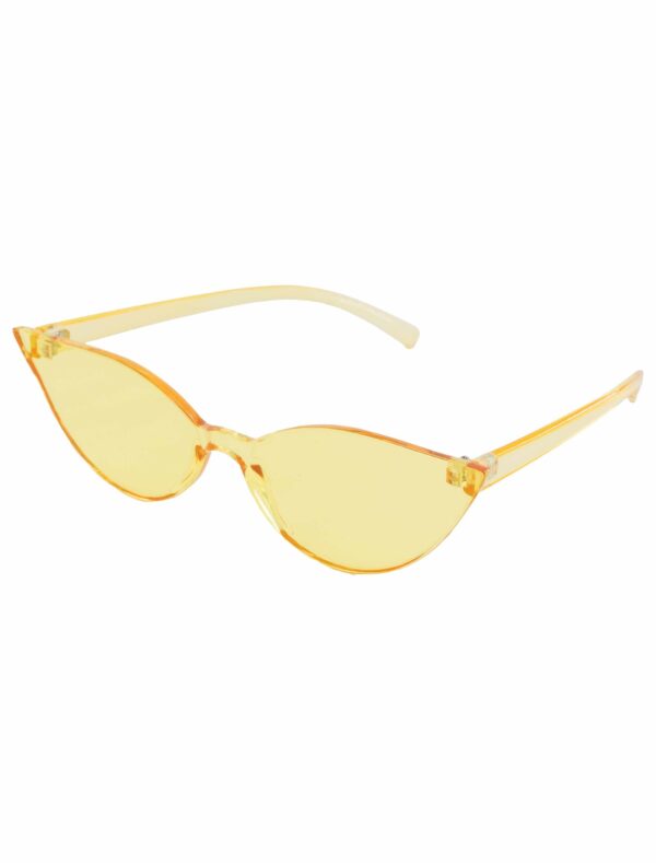Kostümzubehör Brille Cat Eye transparent gelb