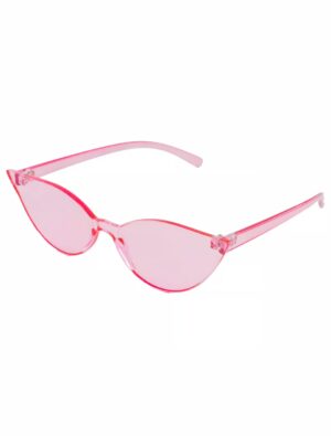 Kostümzubehör Brille Cat Eye transparent pink