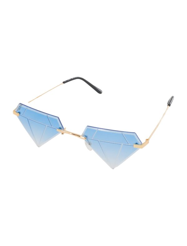 Kostümzubehör Brille Diamant blau