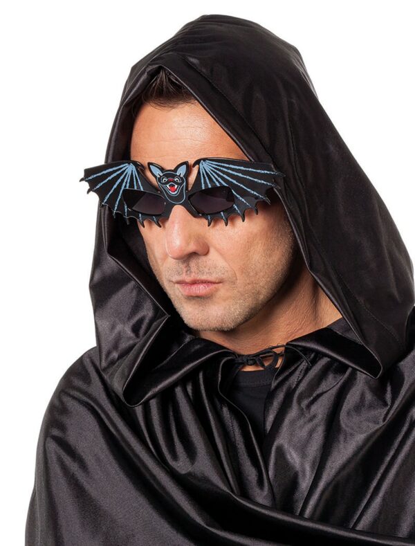 Kostümzubehör Brille Fledermaus schwarz