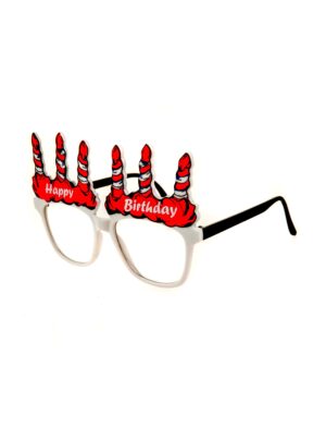 Kostümzubehör Brille Geburtstag Happy Birthday Farbe: weiß
