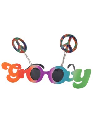 Kostümzubehör Brille Groovy bunt Farbe: bunt