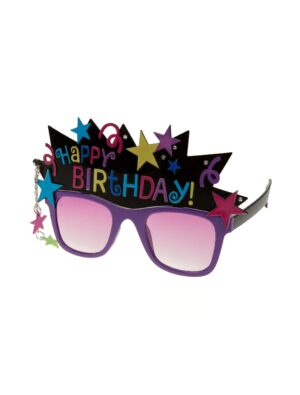 Kostümzubehör Brille Happy Birthday Farbe: mehrfarbig