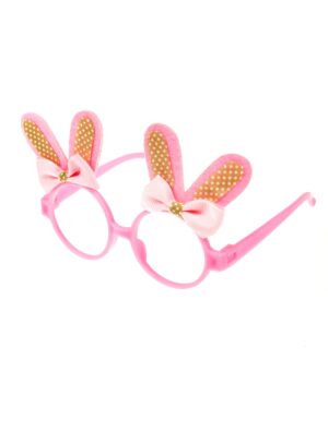 Kostümzubehör Brille Hase rosa