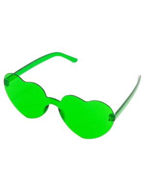 Kostümzubehör Brille Herz grün