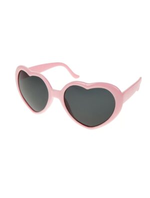 Kostümzubehör Brille Herz rosa
