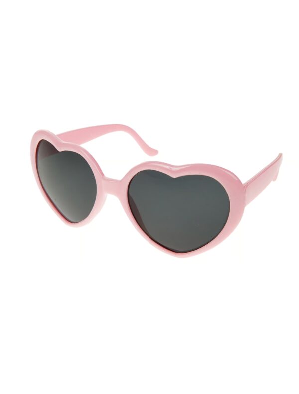 Kostümzubehör Brille Herz rosa