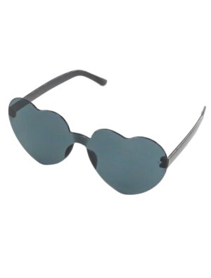 Kostümzubehör Brille Herz schwarz