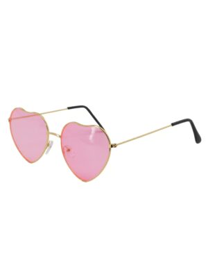 Kostümzubehör Brille Herzform rosa