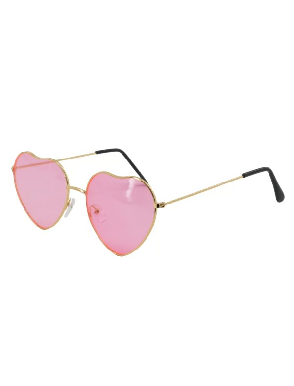 Kostümzubehör Brille Herzform rosa