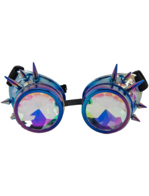 Kostümzubehör Brille Kaleidoskop mit Nieten bunt Farbe: bunt