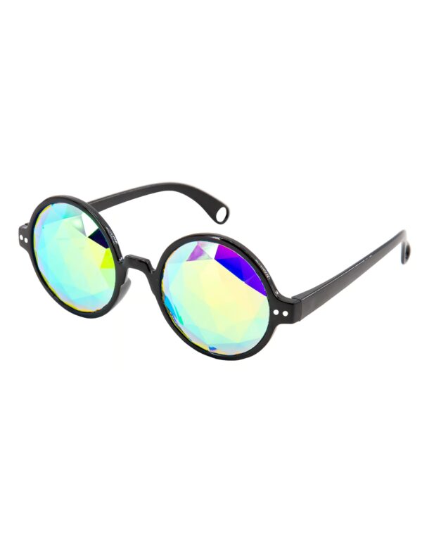 Kostümzubehör Brille Kaleidoskop schwarz