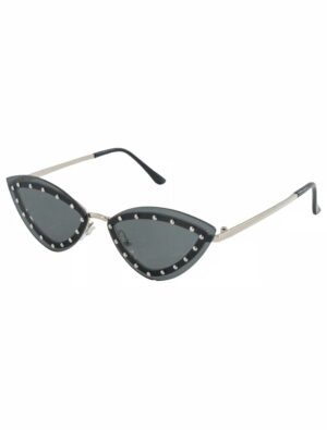 Kostümzubehör Brille Katzenaugen schwarz