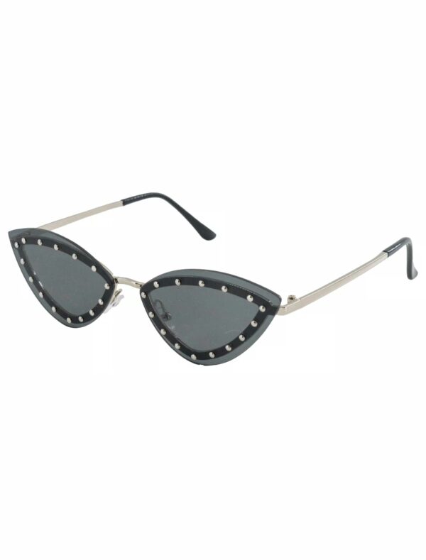 Kostümzubehör Brille Katzenaugen schwarz