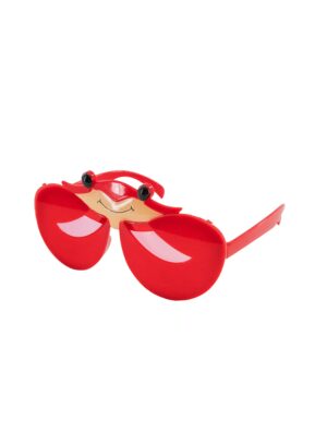 Kostümzubehör Brille Krebs rot