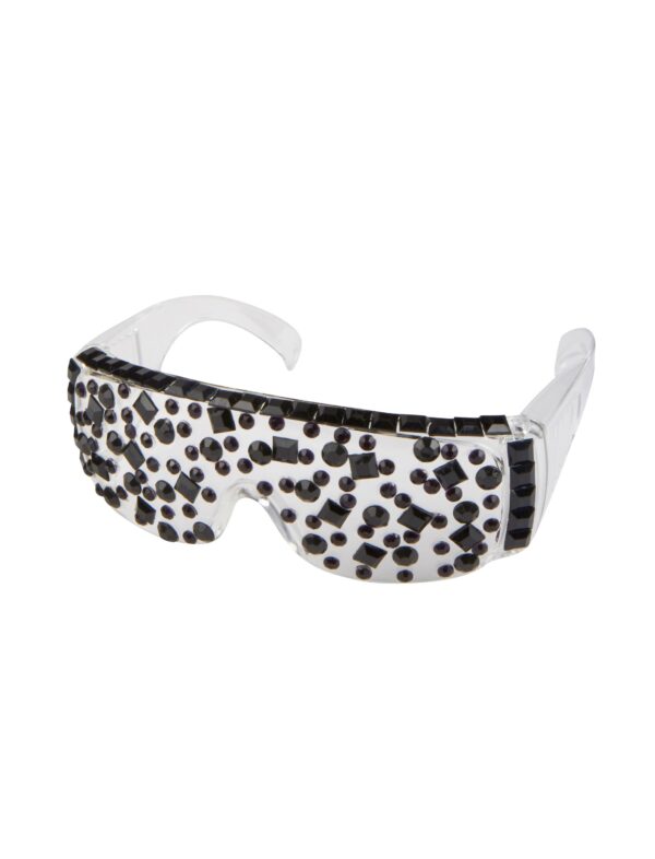 Kostümzubehör Brille Lady Lala schwarz