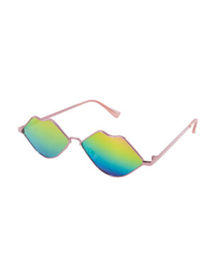 Kostümzubehör Brille Lippe rainbow
