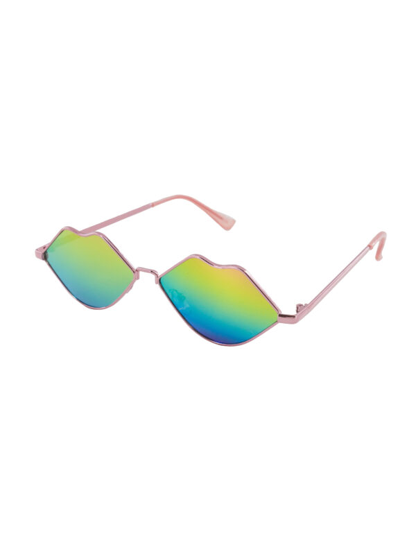Kostümzubehör Brille Lippe rainbow
