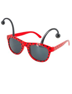 Kostümzubehör Brille Marienkäfer rot/schwarz