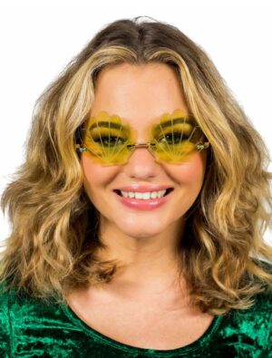 Kostümzubehör Brille Muschel grün