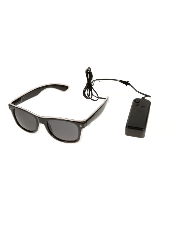 Kostümzubehör Brille Neon Beam weiß