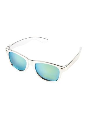 Kostümzubehör Brille Nerd metallic silber