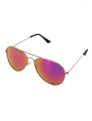 Kostümzubehör Brille Polizei verspiegelt pink