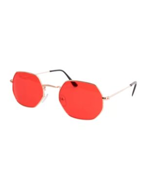 Kostümzubehör Brille Polygon rot
