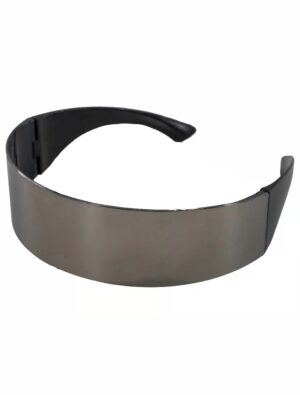 Kostümzubehör Brille Rave verspiegelt silber