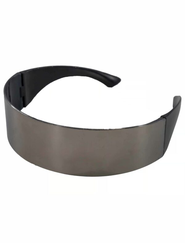 Kostümzubehör Brille Rave verspiegelt silber
