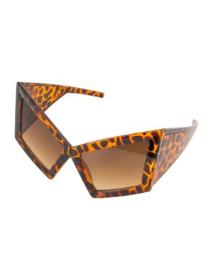 Kostümzubehör Brille Retro Leopard beige/braun