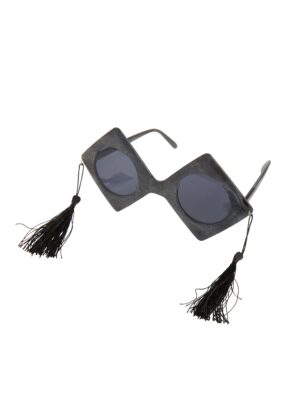 Kostümzubehör Brille Richter schwarz