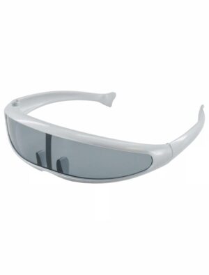 Kostümzubehör Brille Space silber