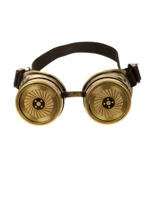 Kostümzubehör Brille Steampunk gold