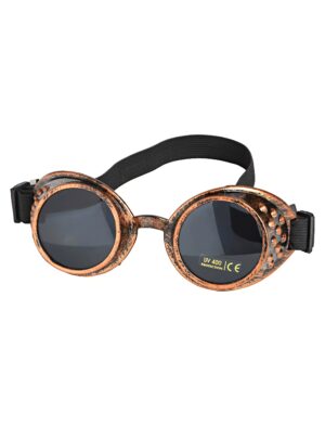 Kostümzubehör Brille Steampunk kupfer