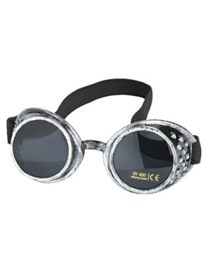 Kostümzubehör Brille Steampunk silber