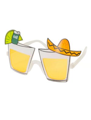 Kostümzubehör Brille Tequila bunt Farbe: bunt