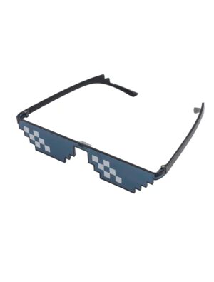 Kostümzubehör Brille Thug Life Pixel schwarz/weiß