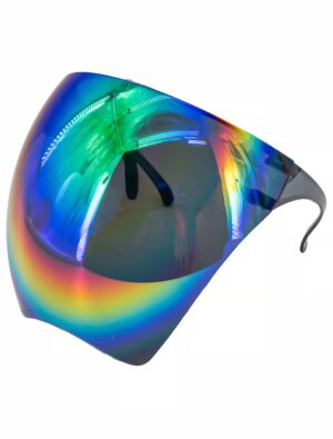 Kostümzubehör Brille Visier bunt Farbe: bunt