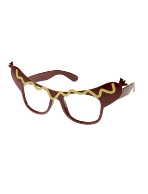 Kostümzubehör Brille Wurst ohne Gläser Farbe: braun