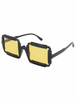 Kostümzubehör Brille eckig Gläser gelb