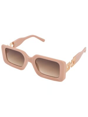 Kostümzubehör Brille eckig apricot