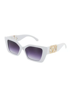 Kostümzubehör Brille eckig weiß