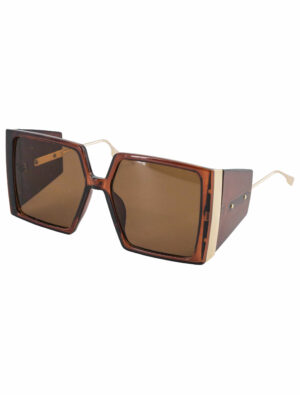 Kostümzubehör Brille große Gläser eckig braun