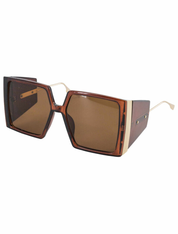 Kostümzubehör Brille große Gläser eckig braun