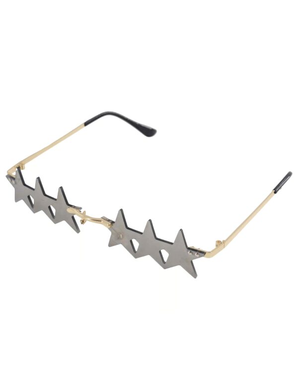Kostümzubehör Brille mit 3 Sternen schwarz