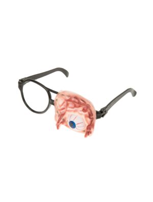Kostümzubehör Brille mit Auge Farbe: schwarz